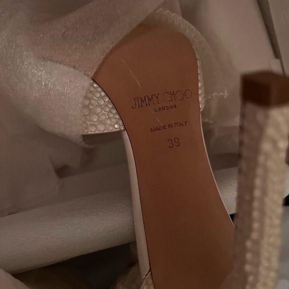 JIMMY CHOO Averly 100 bow-trimmed pumps bridal heels wedding - Picture 11 of 12